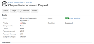 OSD request status is paid