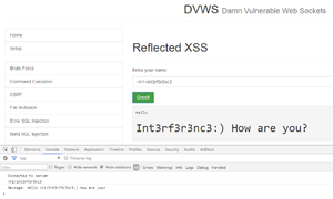 DVWS - Reflected XSS